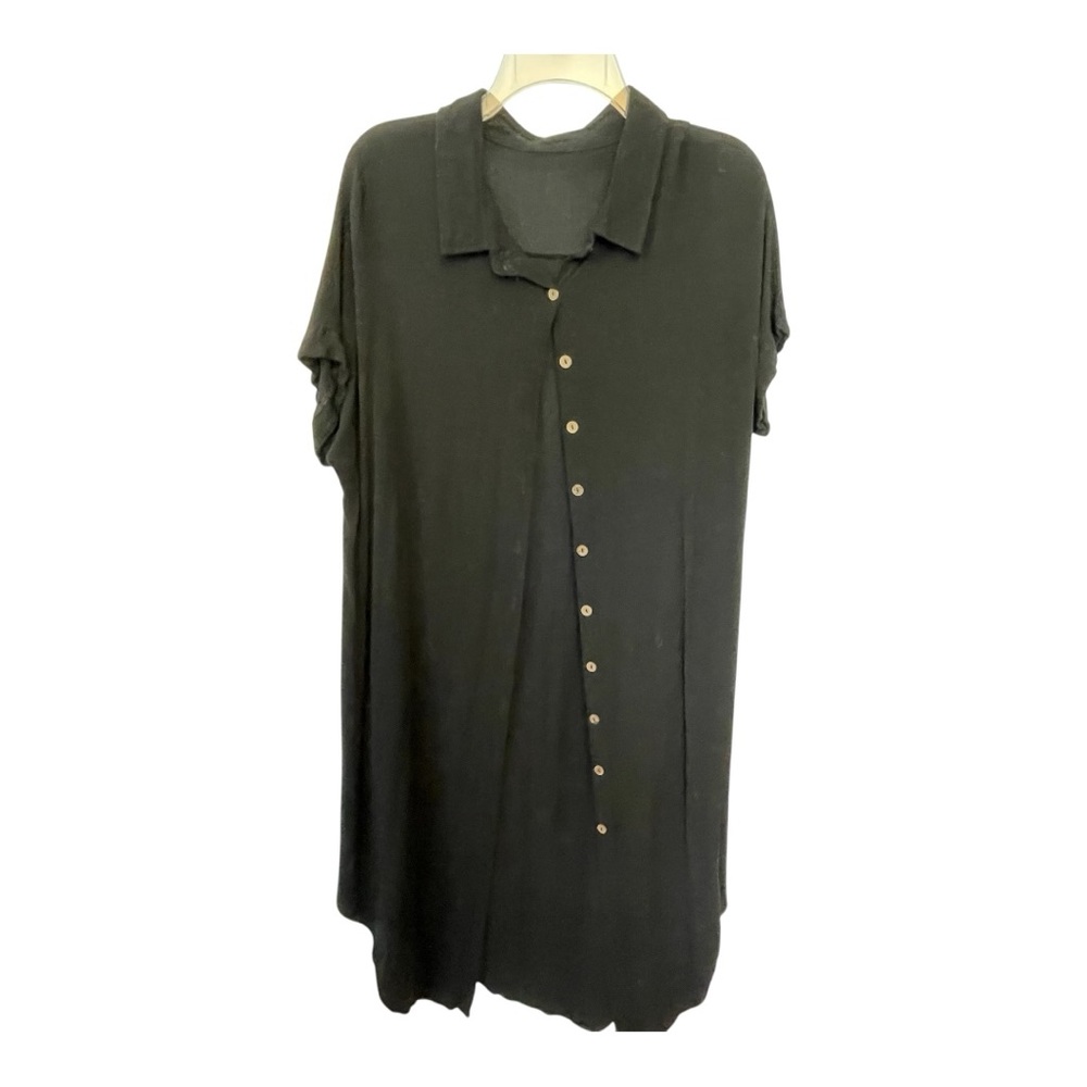 Black Button-Down coverup - Picture 1 of 4